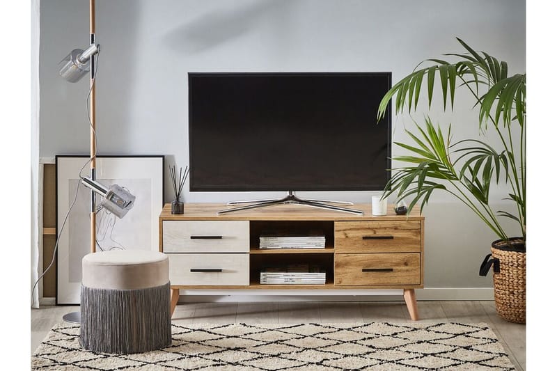 TV-taso Trapajugar 120 cm - Valkoinen - Huonekalut - TV- & Mediakalusteet - Tv taso & Mediataso