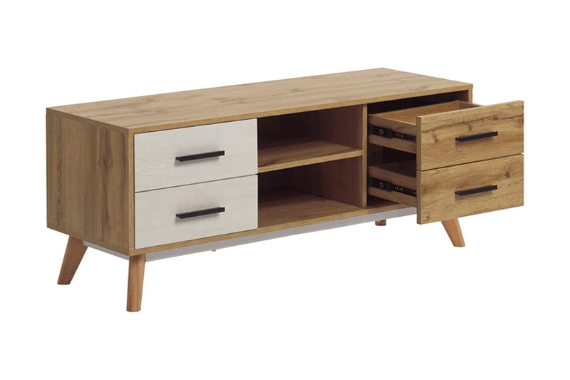 TV-taso Trapajugar 120 cm - Valkoinen - Huonekalut - TV- & Mediakalusteet - Tv taso & Mediataso