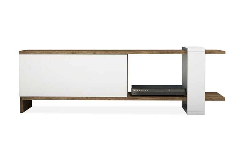 TV-taso Tyrsberget 120 cm, Ruskea/Valkoinen