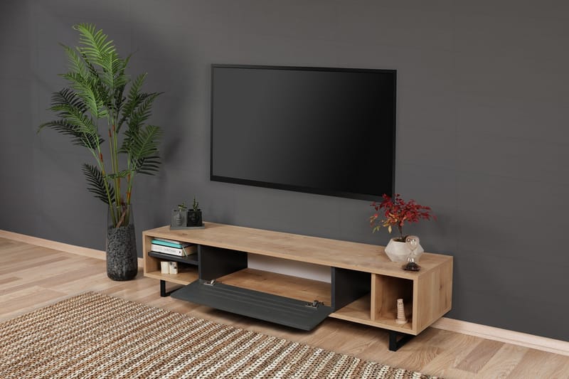 TV-taso Tyrsberget 160 cm - Ruskea/Harmaa - Huonekalut - TV- & Mediakalusteet - Tv taso & Mediataso