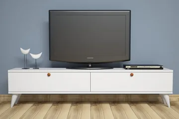 TV-taso Tyrsberget 160 cm - Valkoinen - Huonekalut - TV- & Mediakalusteet - Tv taso & Mediataso