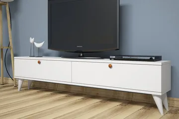 TV-taso Tyrsberget 160 cm - Valkoinen - Huonekalut - TV- & Mediakalusteet - Tv taso & Mediataso