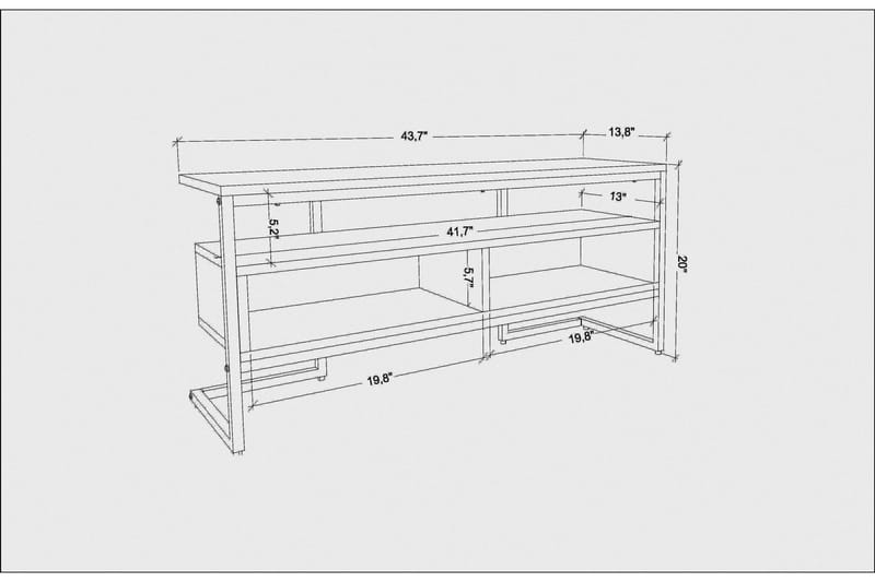 TV-taso Urgby 110x49,9 cm - Kulta - Tv taso & Mediataso