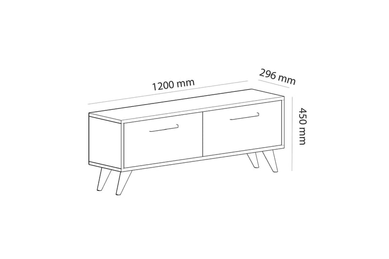 TV-taso Urgby 120x45 cm - Sininen - Huonekalut - TV- & Mediakalusteet - Tv taso & Mediataso