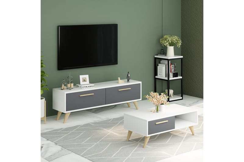 TV-taso Urgby 120x45 cm - Valkoinen - Huonekalut - TV- & Mediakalusteet - Tv taso & Mediataso