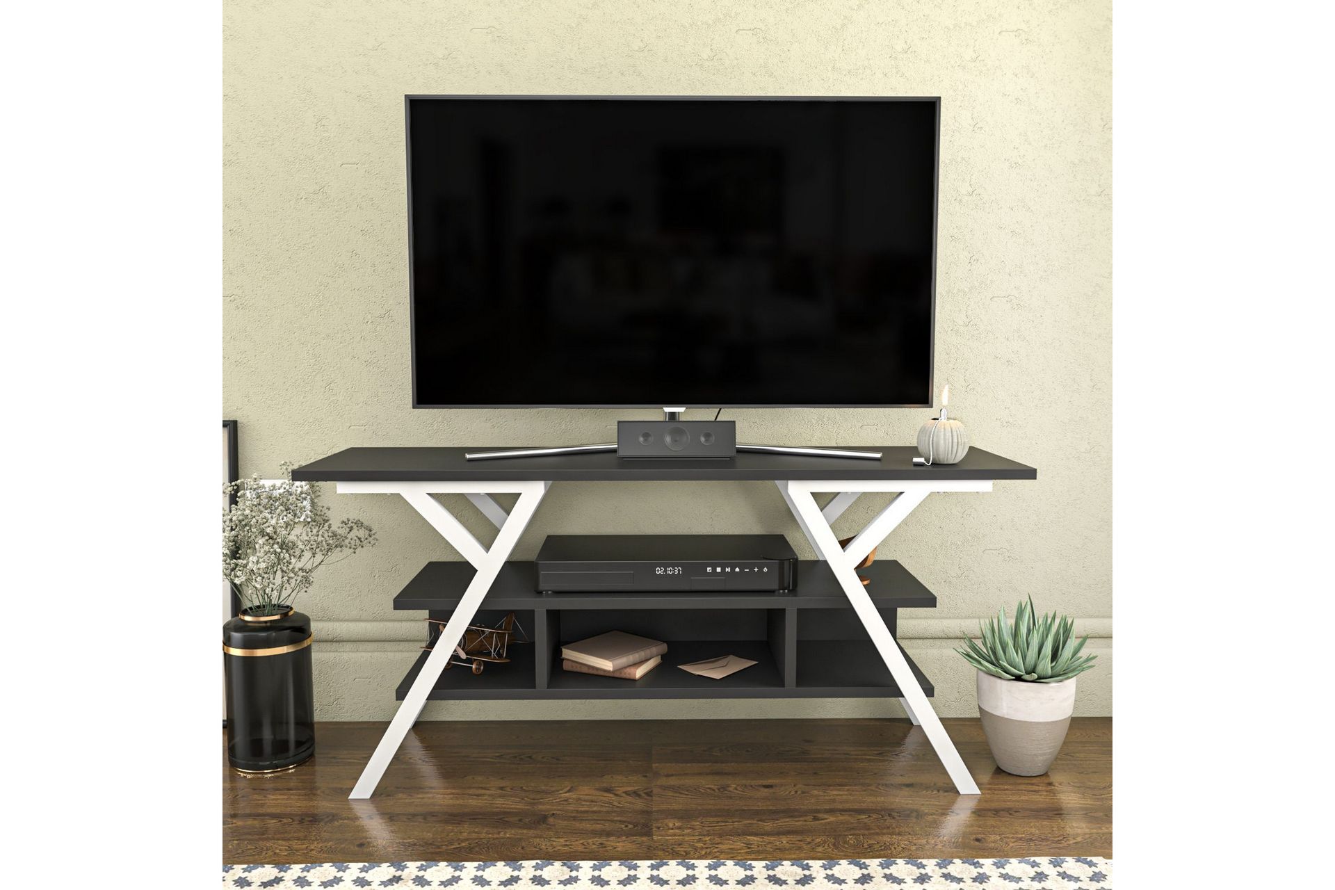 TV-taso Urgby 120x55 cm - Valkoinen - Huonekalut - TV- & Mediakalusteet - Tv taso & Mediataso
