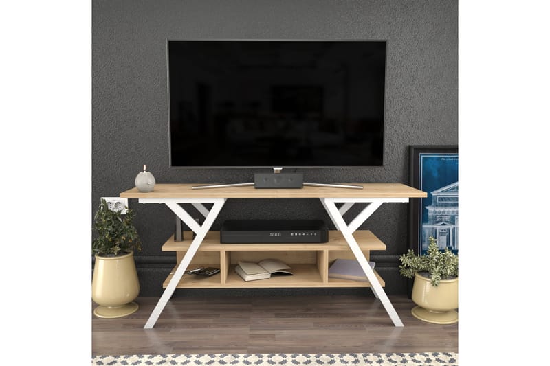 TV-taso Urgby 120x55 cm - Valkoinen - Huonekalut - TV- & Mediakalusteet - Tv taso & Mediataso