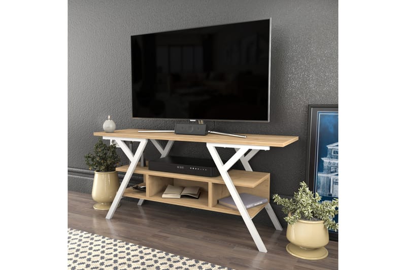 TV-taso Urgby 120x55 cm - Valkoinen - Huonekalut - TV- & Mediakalusteet - Tv taso & Mediataso