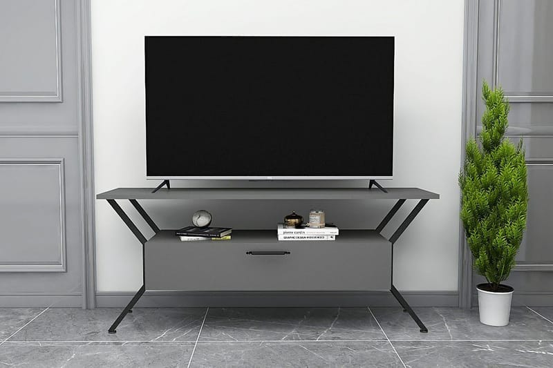 TV-taso Urgby 124x54 cm - Antrasiitti - Huonekalut - TV- & Mediakalusteet - Tv taso & Mediataso