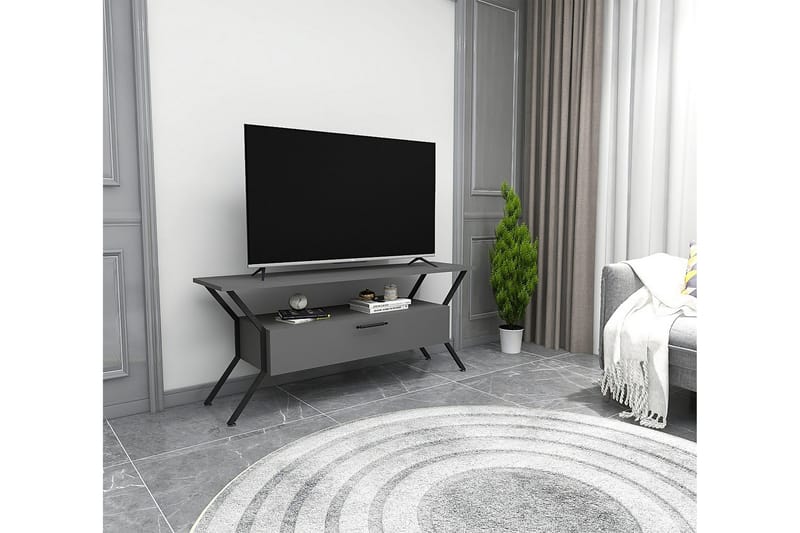 TV-taso Urgby 124x54 cm - Antrasiitti - Huonekalut - TV- & Mediakalusteet - Tv taso & Mediataso