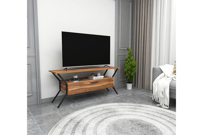 TV-taso Urgby 124x54 cm - Ruskea - Huonekalut - TV- & Mediakalusteet - Tv taso & Mediataso