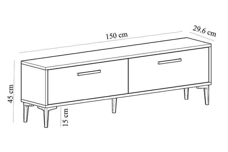 TV-taso Urgby 150x45 cm - Antrasiitti - Tv taso & Mediataso