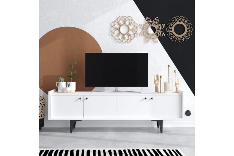 TV-taso Urgby 150x57 cm - Valkoinen - Huonekalut - TV- & Mediakalusteet - Tv taso & Mediataso