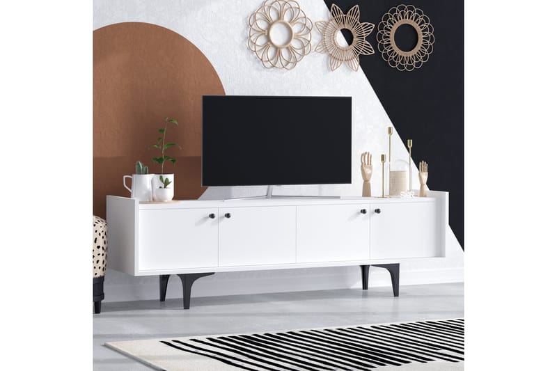 TV-taso Urgby 150x57 cm - Valkoinen - Huonekalut - TV- & Mediakalusteet - Tv taso & Mediataso