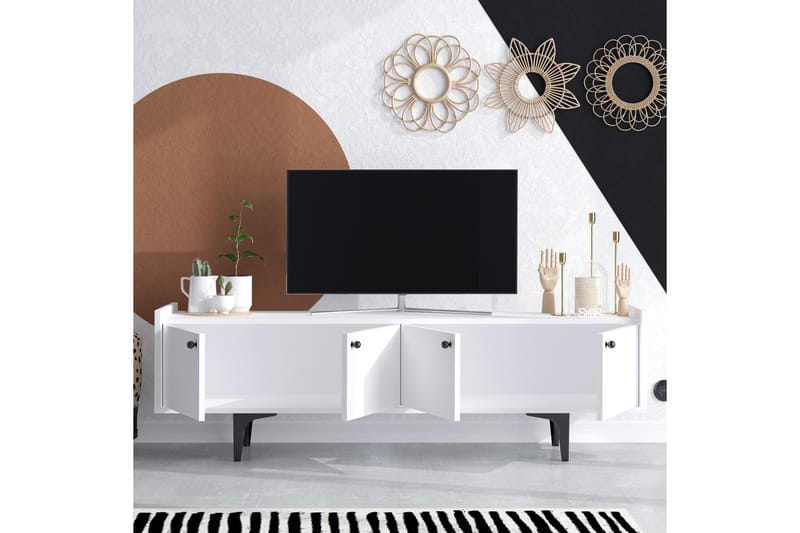 TV-taso Urgby 150x57 cm - Valkoinen - Huonekalut - TV- & Mediakalusteet - Tv taso & Mediataso