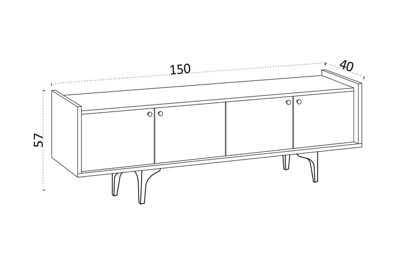 TV-taso Urgby 150x57 cm - Huonekalut - TV- & Mediakalusteet - Tv taso & Mediataso
