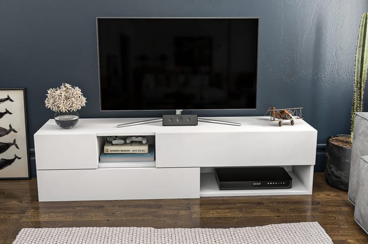 TV-taso Urgby 160x40 cm - Valkoinen - Tv taso & Mediataso