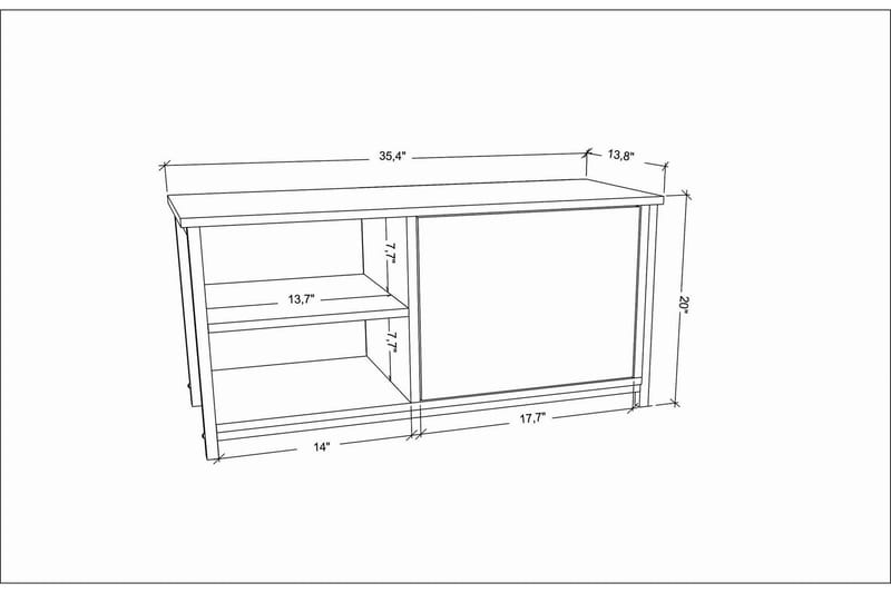 TV-taso Urgby 89,6x50,8 cm - Kulta - Huonekalut - TV- & Mediakalusteet - Tv taso & Mediataso