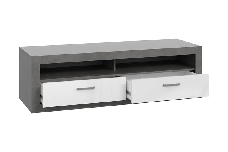 TV-taso Uzunkop 153 cm - Harmaa/Valkoinen - Huonekalut - TV- & Mediakalusteet - Tv taso & Mediataso