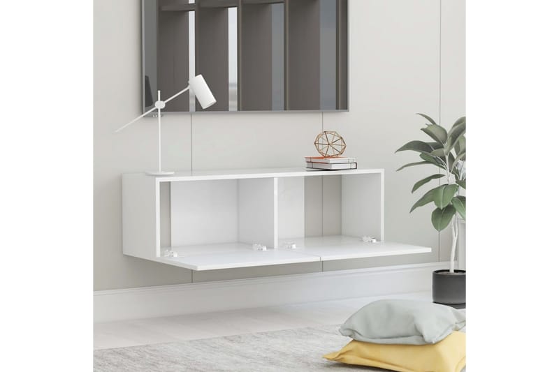TV-taso valkoinen 100x30x30 cm lastulevy - Huonekalut - TV- & Mediakalusteet - Tv taso & Mediataso
