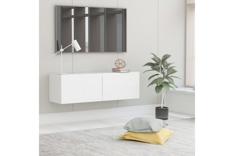 TV-taso valkoinen 100x30x30 cm lastulevy - Huonekalut - TV- & Mediakalusteet - Tv taso & Mediataso