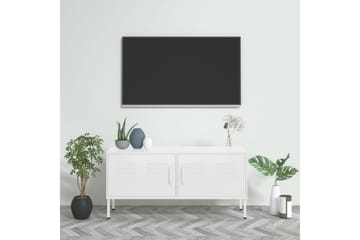 TV-taso valkoinen 105x35x50 cm teräs - Huonekalut - TV- & Mediakalusteet - Tv taso & Mediataso