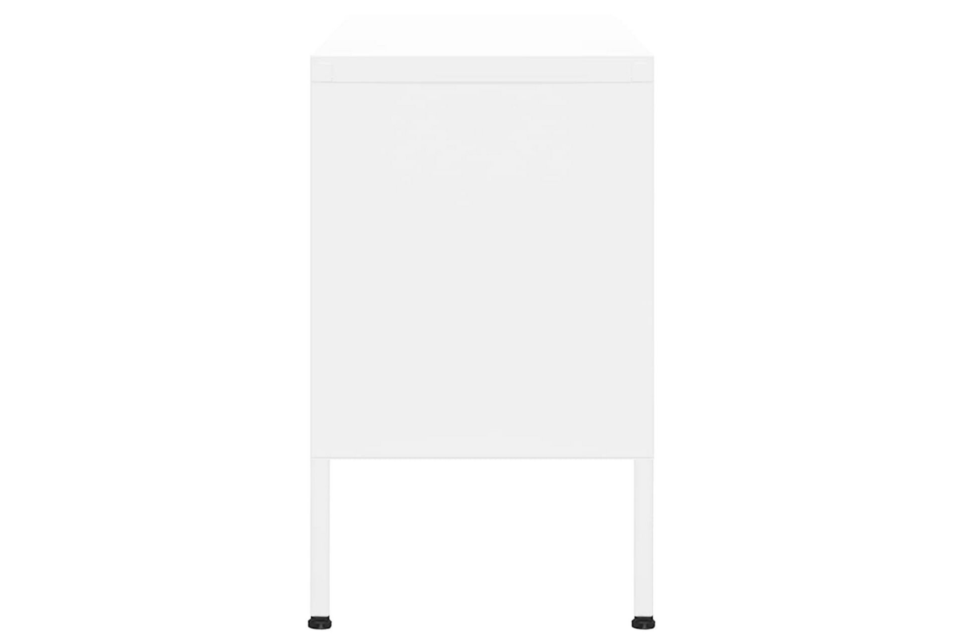 TV-taso valkoinen 105x35x50 cm teräs - Huonekalut - TV- & Mediakalusteet - Tv taso & Mediataso