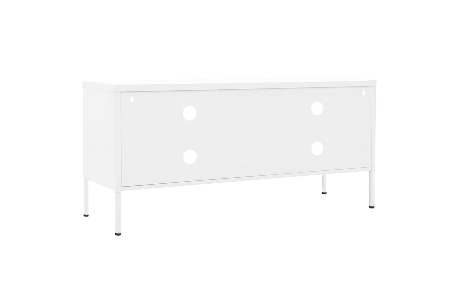 TV-taso valkoinen 105x35x50 cm teräs - Huonekalut - TV- & Mediakalusteet - Tv taso & Mediataso