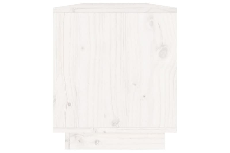 TV-taso valkoinen 110,5x34x40 cm täysi mänty - Valkoinen - Huonekalut - TV- & Mediakalusteet - Tv taso & Mediataso