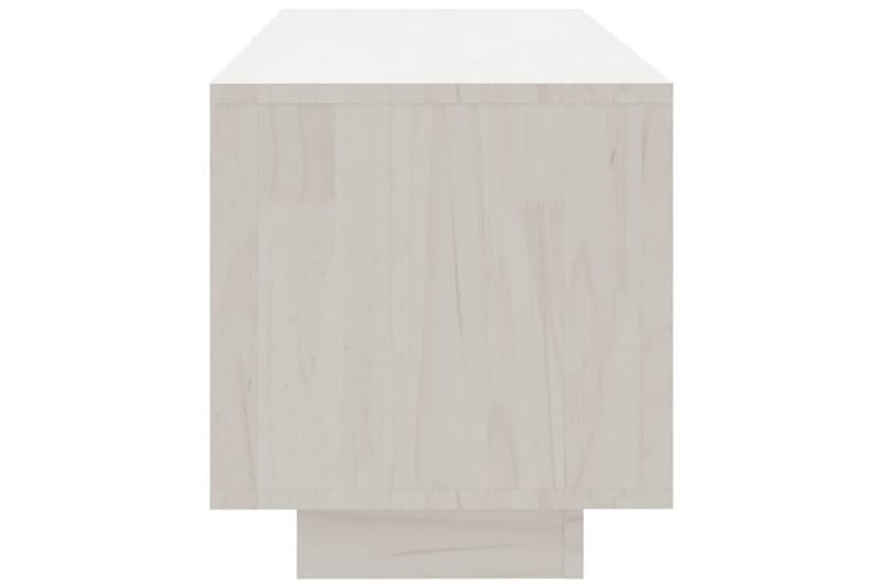 TV-taso valkoinen 110x30x33,5 cm täysi mänty - Valkoinen - Huonekalut - TV- & Mediakalusteet - Tv taso & Mediataso