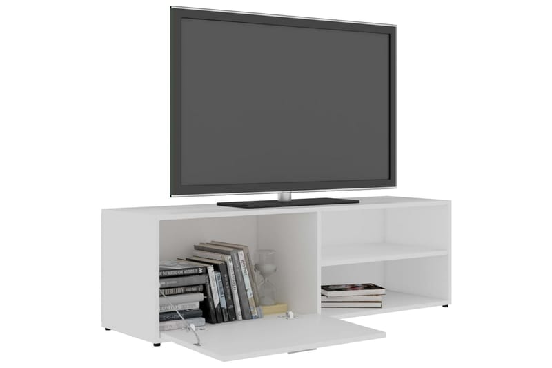 TV-taso valkoinen 120x34x37 cm lastulevy - Valkoinen - Huonekalut - TV- & Mediakalusteet - Tv taso & Mediataso