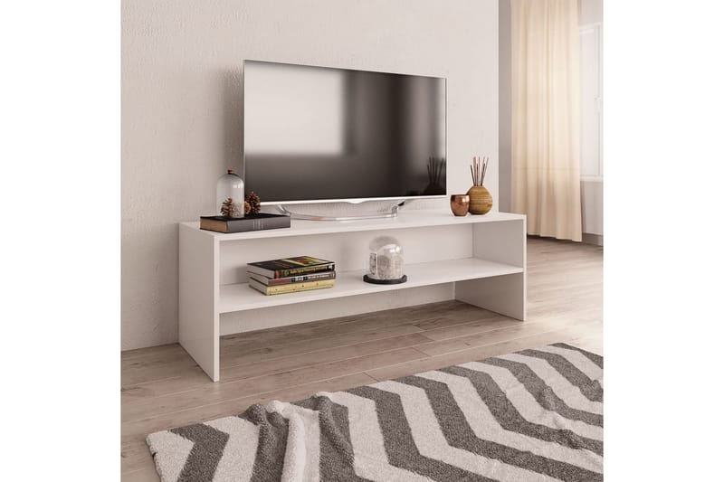 TV-taso valkoinen 120x40x40 cm lastulevy - Valkoinen - Huonekalut - TV- & Mediakalusteet - Tv taso & Mediataso