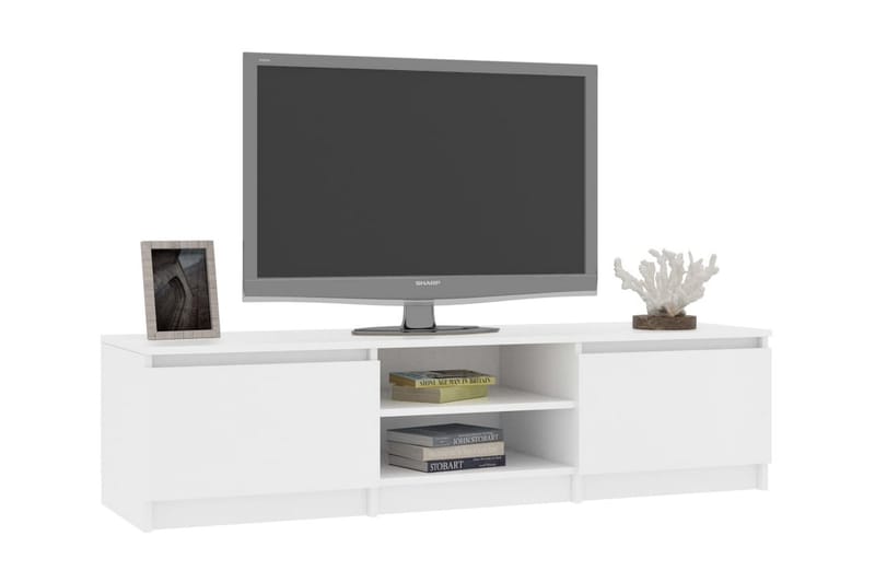 TV-taso valkoinen 140x40x35,5 cm lastulevy - Valkoinen - Huonekalut - TV- & Mediakalusteet - Tv taso & Mediataso