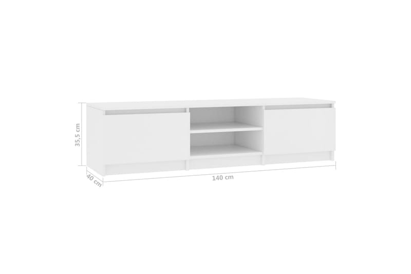 TV-taso valkoinen 140x40x35,5 cm lastulevy - Valkoinen - Huonekalut - TV- & Mediakalusteet - Tv taso & Mediataso