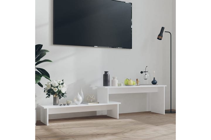 TV-taso valkoinen 180x30x43 cm lastulevy - Tv taso & Mediataso
