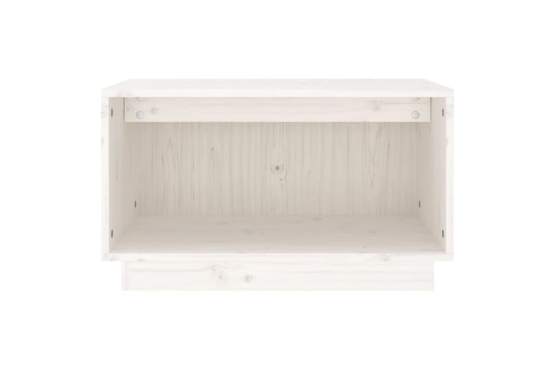 TV-taso valkoinen 60x35x35 cm täysi mänty - Valkoinen - Huonekalut - TV- & Mediakalusteet - Tv taso & Mediataso