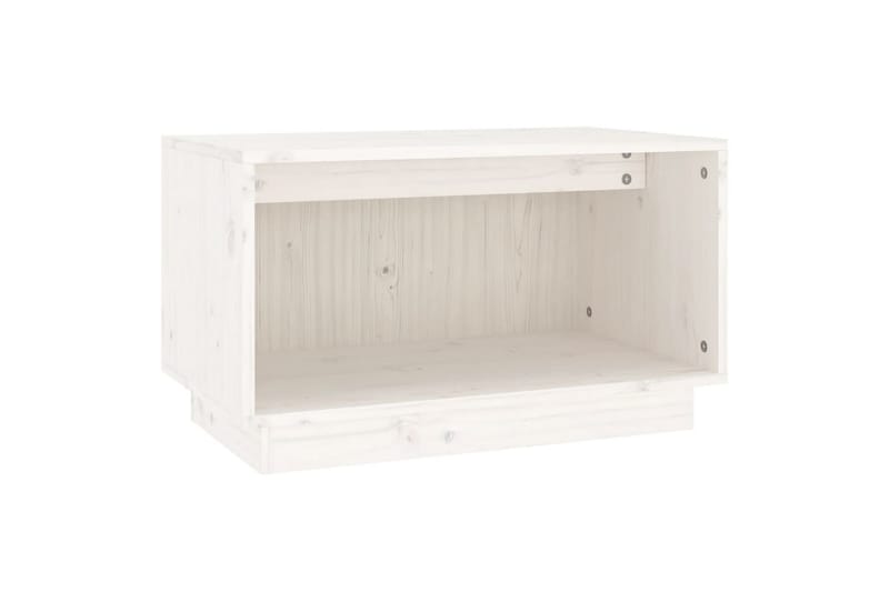 TV-taso valkoinen 60x35x35 cm täysi mänty - Valkoinen - Huonekalut - TV- & Mediakalusteet - Tv taso & Mediataso