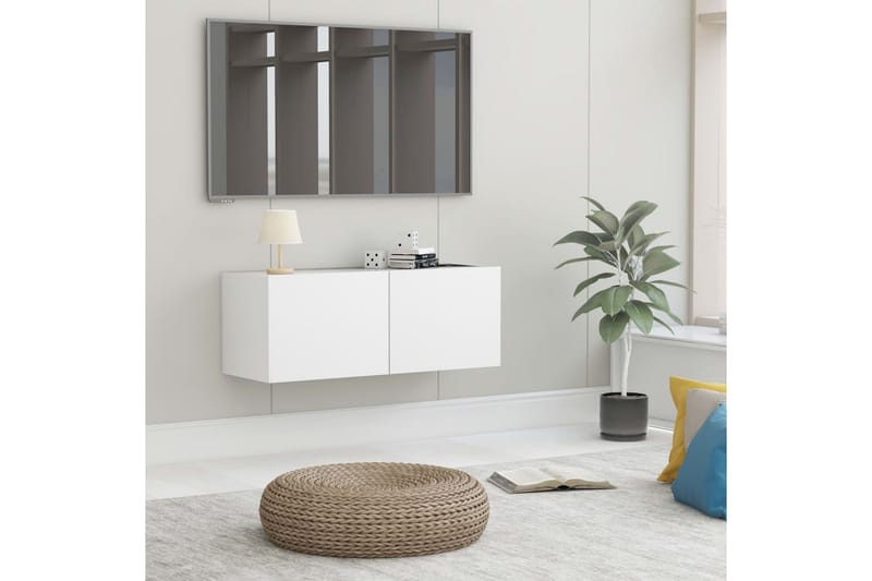 TV-taso valkoinen 80x30x30 cm lastulevy - Huonekalut - TV- & Mediakalusteet - Tv taso & Mediataso