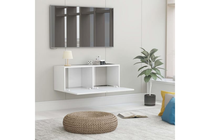TV-taso valkoinen 80x30x30 cm lastulevy - Huonekalut - TV- & Mediakalusteet - Tv taso & Mediataso