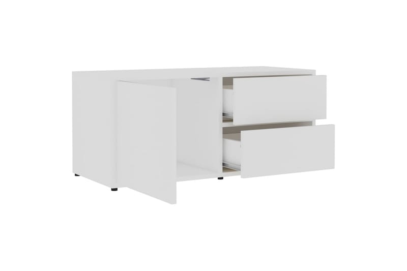 TV-taso valkoinen 80x34x36 cm lastulevy - Huonekalut - TV- & Mediakalusteet - Tv taso & Mediataso