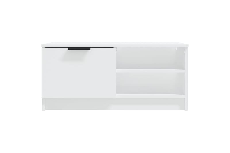 TV-taso valkoinen 80x35x36,5 cm tekninen puu - Valkoinen - Huonekalut - TV- & Mediakalusteet - Tv taso & Mediataso