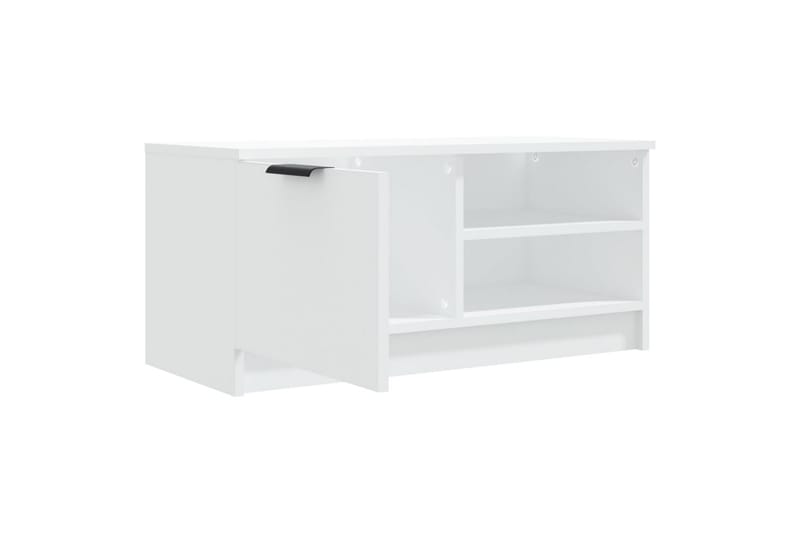TV-taso valkoinen 80x35x36,5 cm tekninen puu - Valkoinen - Huonekalut - TV- & Mediakalusteet - Tv taso & Mediataso