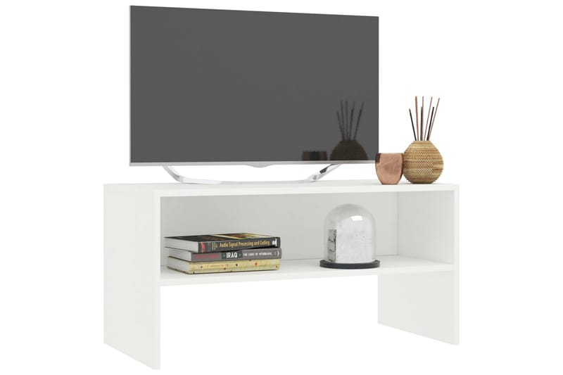 TV-taso valkoinen 80x40x40 cm lastulevy - Valkoinen - Huonekalut - TV- & Mediakalusteet - Tv taso & Mediataso