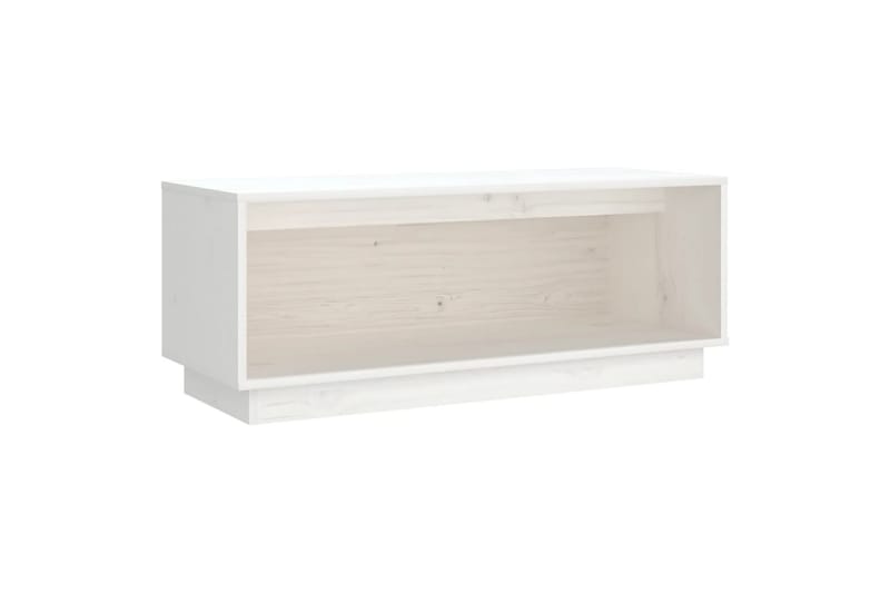 TV-taso valkoinen 90x35x35 cm täysi mänty - Valkoinen - Huonekalut - TV- & Mediakalusteet - Tv taso & Mediataso