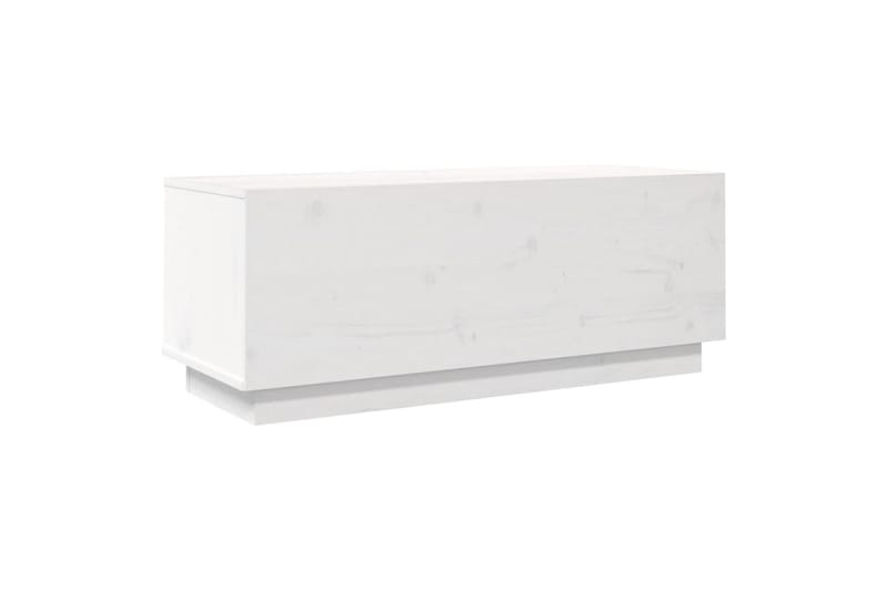 TV-taso valkoinen 90x35x35 cm täysi mänty - Valkoinen - Huonekalut - TV- & Mediakalusteet - Tv taso & Mediataso