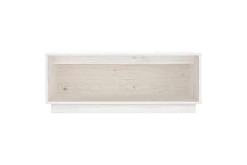 TV-taso valkoinen 90x35x35 cm täysi mänty - Valkoinen - Huonekalut - TV- & Mediakalusteet - Tv taso & Mediataso