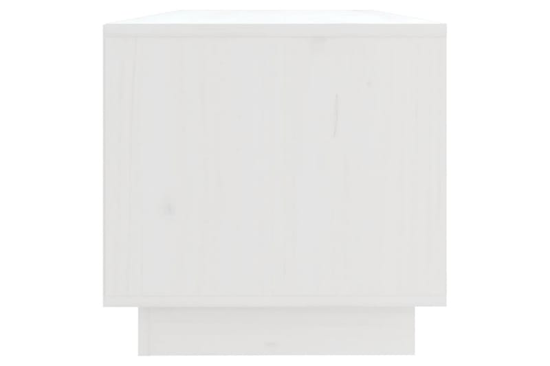 TV-taso valkoinen 90x35x35 cm täysi mänty - Valkoinen - Huonekalut - TV- & Mediakalusteet - Tv taso & Mediataso