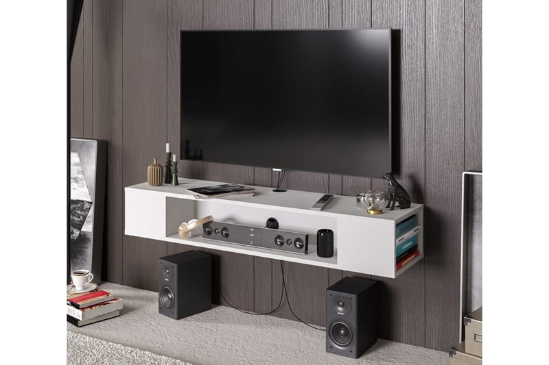 TV-taso Vevelhult 135 cm - Valkoinen - Huonekalut - TV- & Mediakalusteet - Tv taso & Mediataso