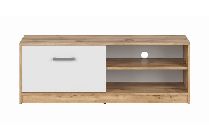 TV-taso Viella 118,5 cm - Puu/Luonnonväri/Valkoinen - Huonekalut - TV- & Mediakalusteet - Tv taso & Mediataso