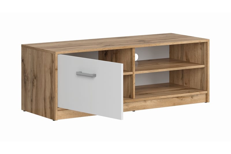 TV-taso Viella 118,5 cm - Puu/Luonnonväri/Valkoinen - Huonekalut - TV- & Mediakalusteet - Tv taso & Mediataso